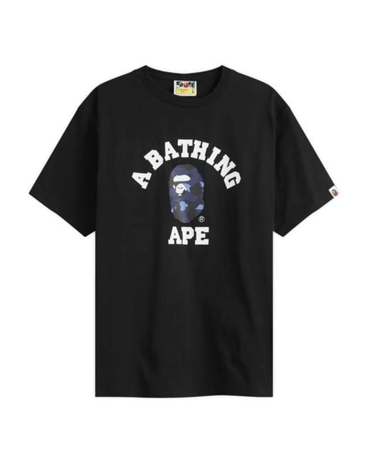 A Bathing Ape Black Camo T-Shirt for men