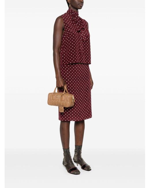Miu Miu Natural Arcadie Regular Leather Handbag