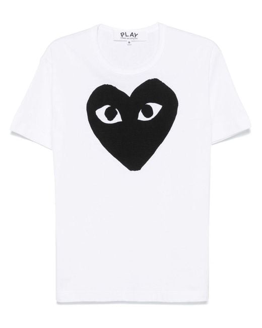 COMME DES GARÇONS PLAY Black Cotton T-Shirt for men