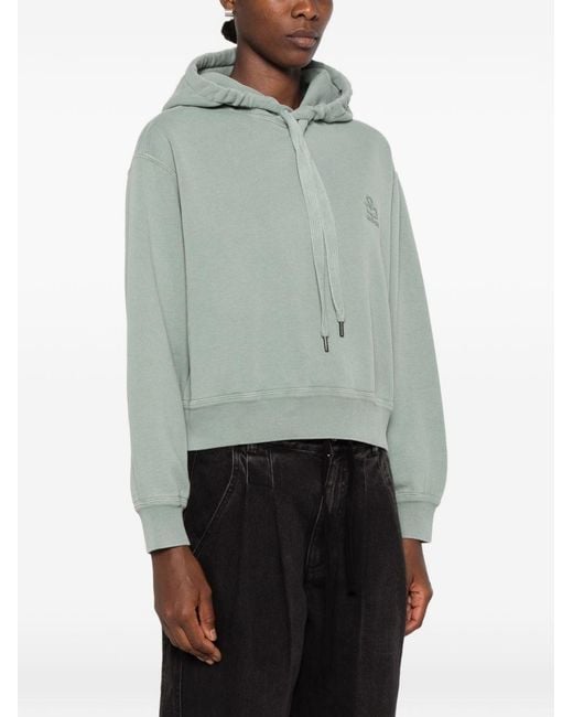 Isabel Marant Green Salmy Cotton Hoodie