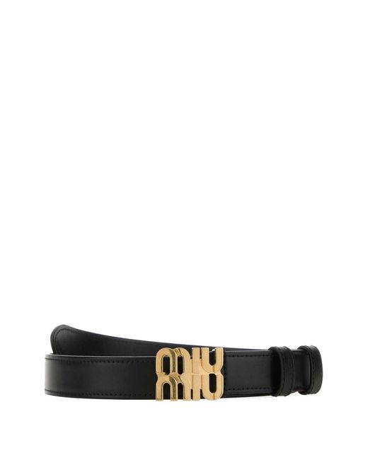 Miu Miu White Leather Belt