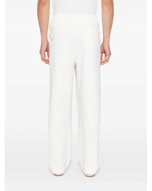 Emporio Armani White Straight-Leg Trousers for men