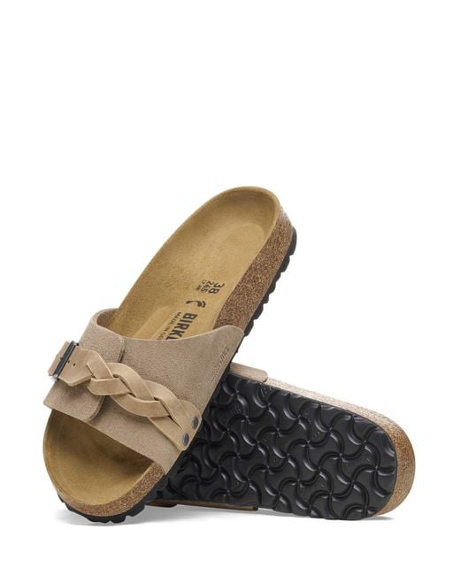 Birkenstock Brown Oita Braided Cork Footbed Sandals