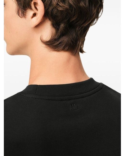 AMI Black Ami De Coeur Cotton Sweatshirt for men