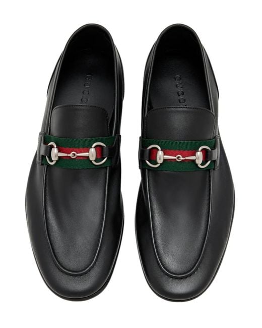 Gucci Black Leather Loafers for men