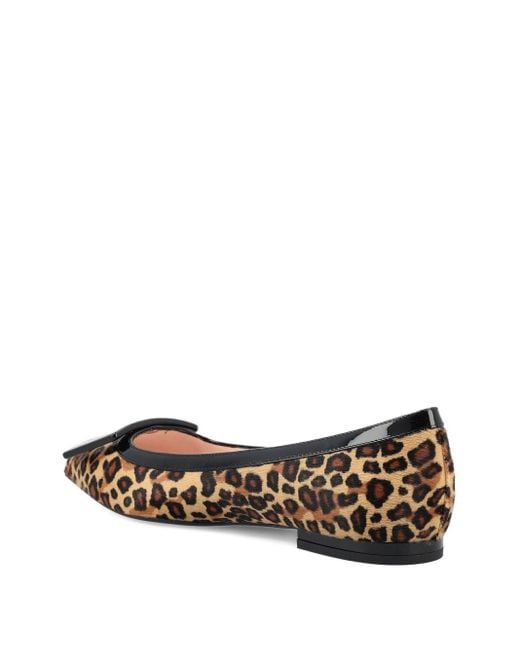 Roger Vivier Brown Gommettine Pony Ballets