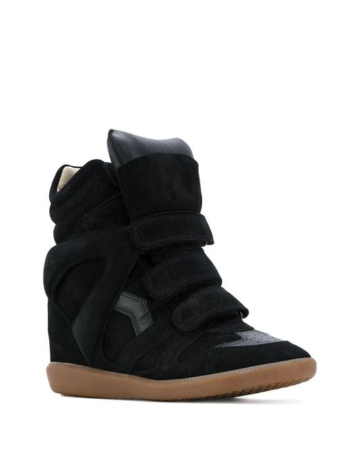 Isabel Marant Black Bekett Leather Sneakers
