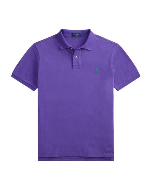 Polo Ralph Lauren Purple Slim Fit Mesh Polo for men