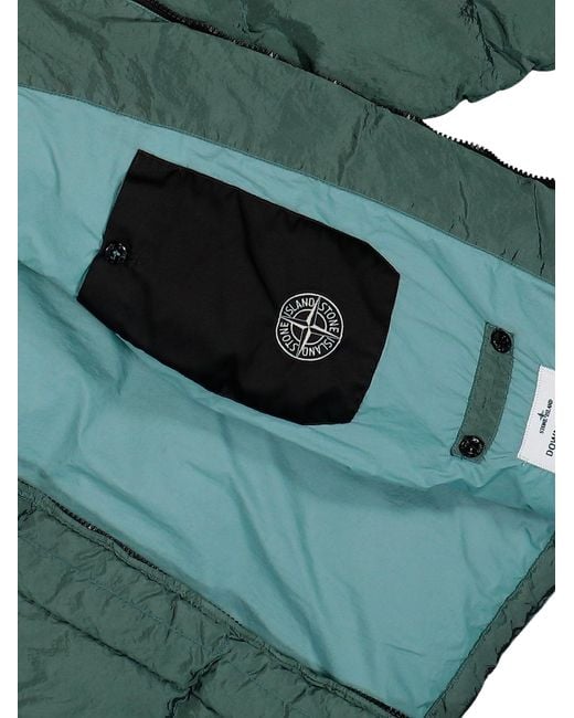 Stone Island Green Padded Zip-Up Jacket for men