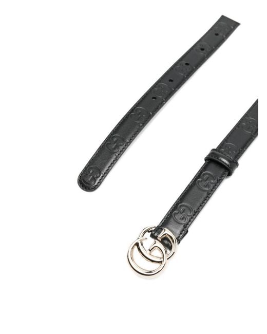 Gucci White Gg Marmont Leather Belt