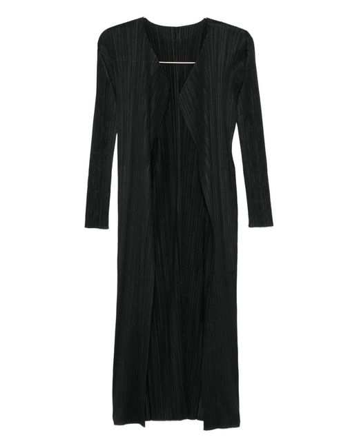 PLEATS PLEASE ISSEY  long cardigan coat PP53-JH249 Moss green 4