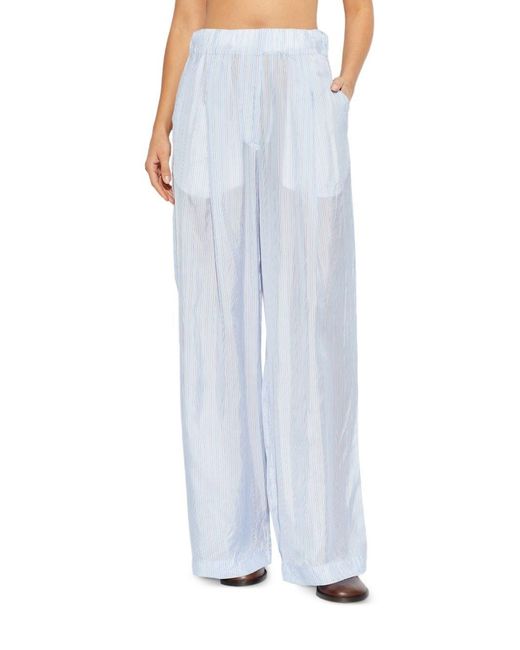 Dries Van Noten White Pila Wide-Leg Trousers