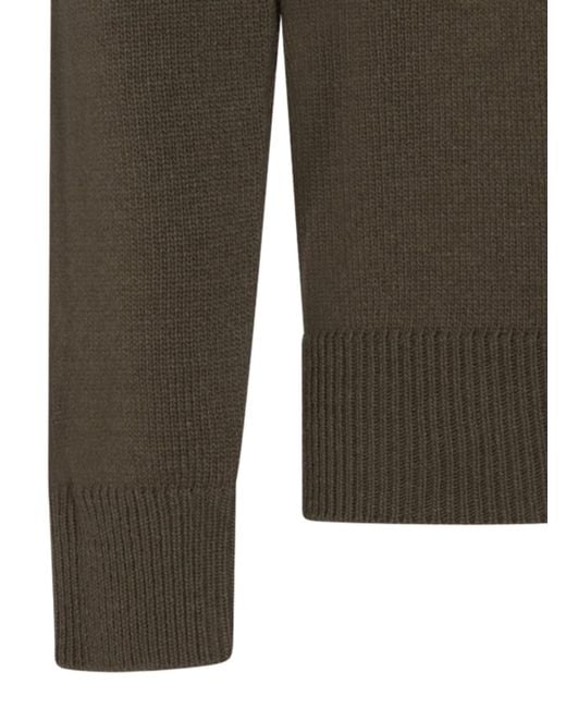Stone Island Green Wool Sweater for men