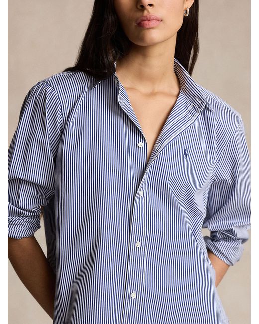 Polo Ralph Lauren Blue Boxy Striped Shirt