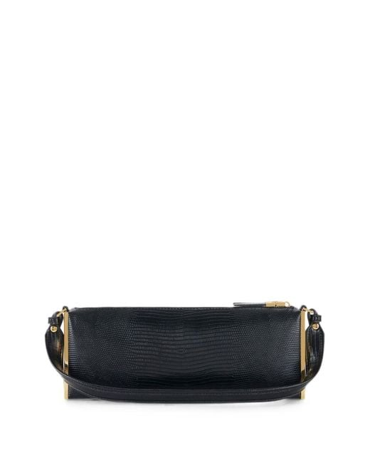 Elisabetta Franchi Black Faux Leather Shoulder Bag