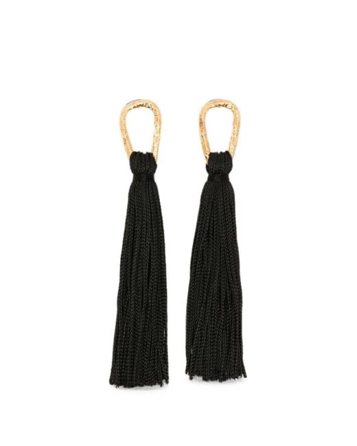 Forte_forte Black Fringed Earrings