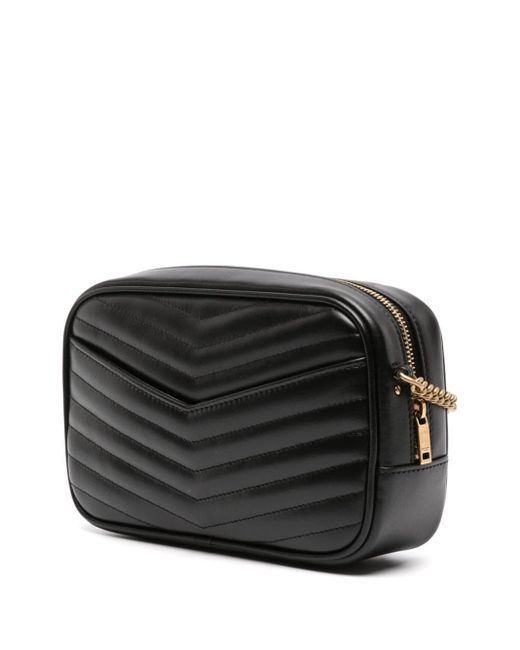 Borsa "Mini Lou" Pelle Trapuntata di Saint Laurent in Black
