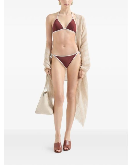 Brunello Cucinelli Red Bikini Bottom