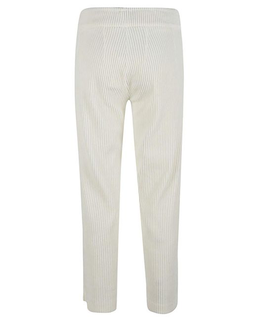 Pantalone Crop In Velluto A Coste di Avenue Montaigne in White