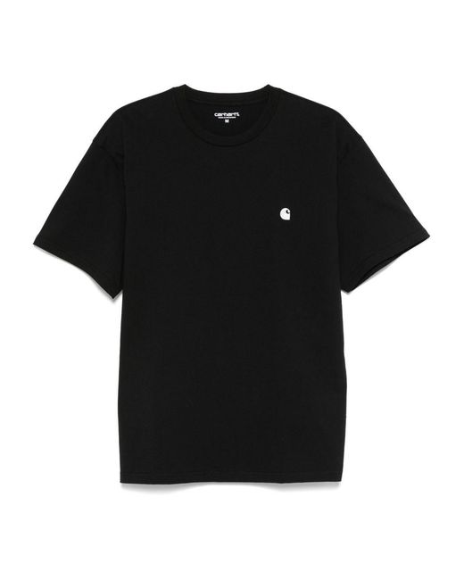 Carhartt Black Logo Cotton T-Shirt for men