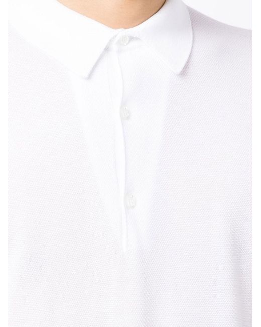 John Smedley White Polo Roth for men