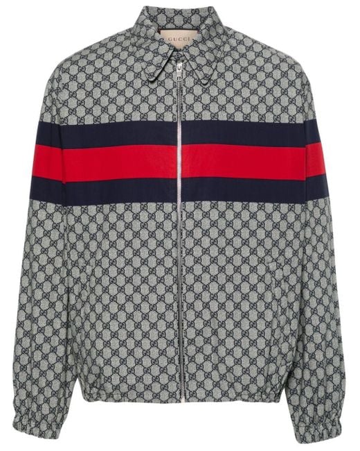 Gucci Gray Jacket With Monogram for men