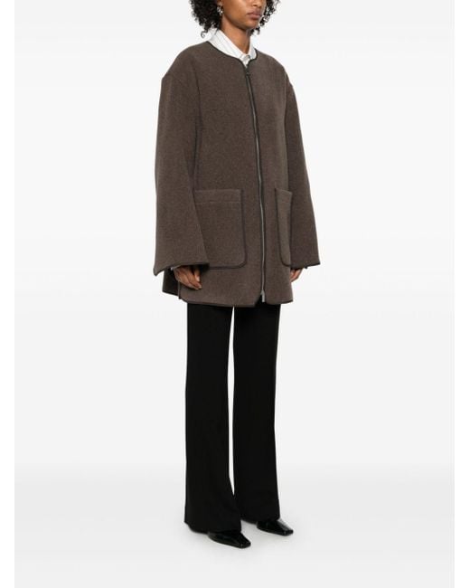 Giacca Con Zip di Totême  in Brown