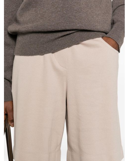 Brunello Cucinelli Natural Cotton Bermuda Shorts