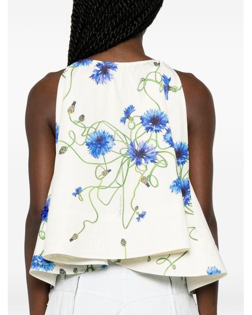 Stella McCartney White Embroidered Cotton Top