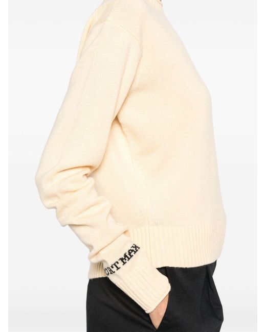 Sportmax White Wool Crewneck Sweater