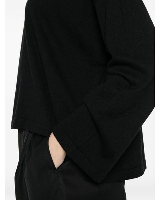 C.t. Plage Black Cotton Crewneck Sweater