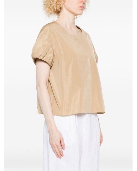 Susanne Bommer Natural Baloon Sleeves Top
