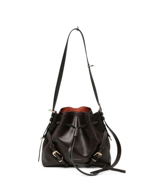 Givenchy Black Voyou Small Leather Bucket Bag
