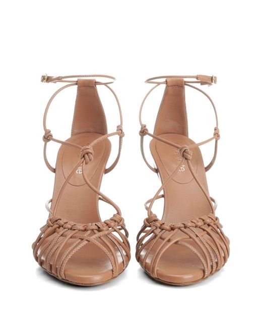 Forte_forte White Leather Heel Sandals