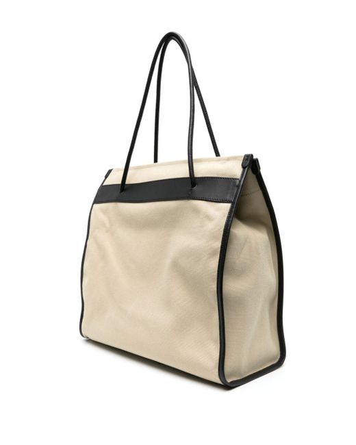 Moschino Natural Logo-print Canvas Tote Bag