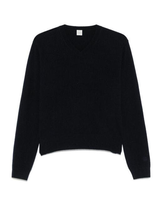 Maglia Scollo V di Totême  in Black