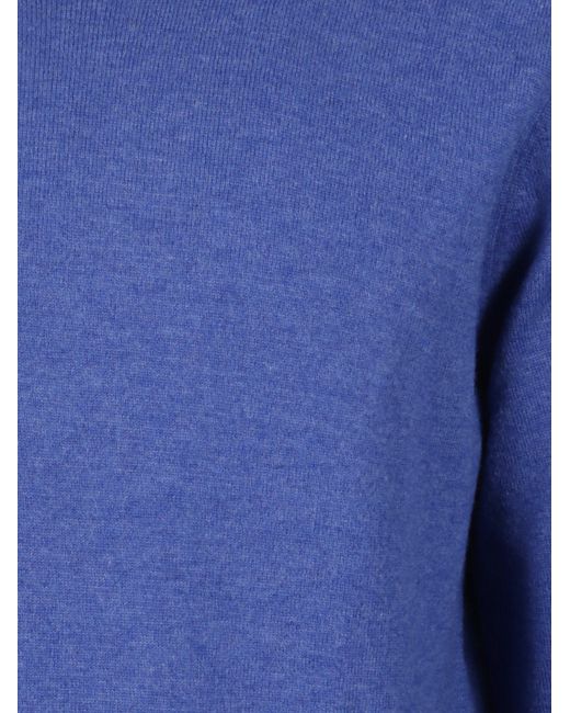 Kangra Blue Round Neck Fine Wool Sweater for men