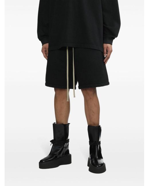 Fear Of God Black Logo Tag Cotton Shorts for men