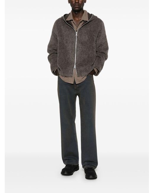 Our Legacy Brown Sweatshirt With Hood And Zip for men