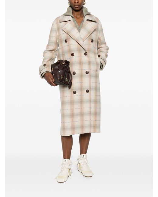 Loewe Natural Wool And Cashmere Double-Breasted Coat