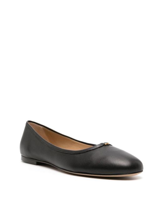 Chloé Black Marcie Leather Ballerina Shoes - Women's - Calf Leather