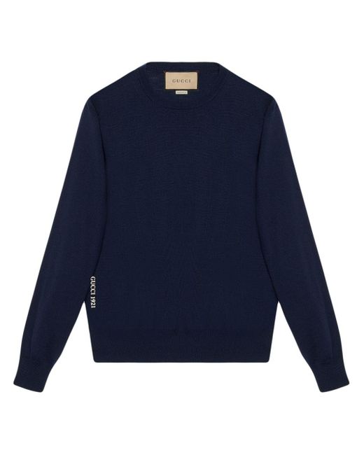 Gucci Blue Wool Sweater for men