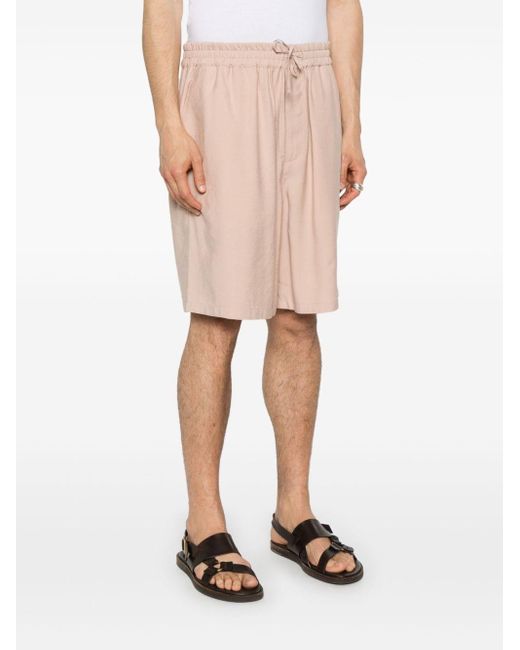 Emporio Armani Natural Drawstring Bermuda Shorts for men