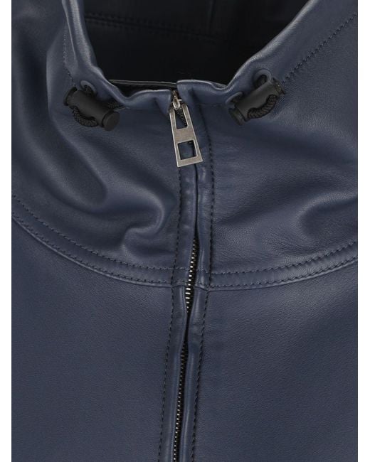 Loewe Blue Leather Jacket