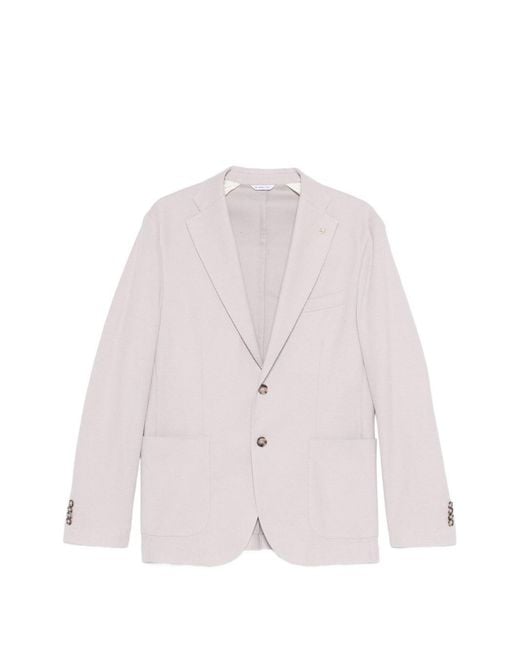 Manuel Ritz Pink Single-Breasted Cotton Jacket for men