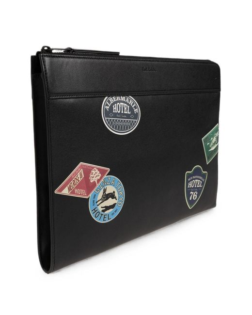 Paul Smith Black Leather Document Case for men