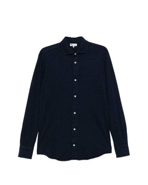 Doppiaa Blue Pollina Shirt for men