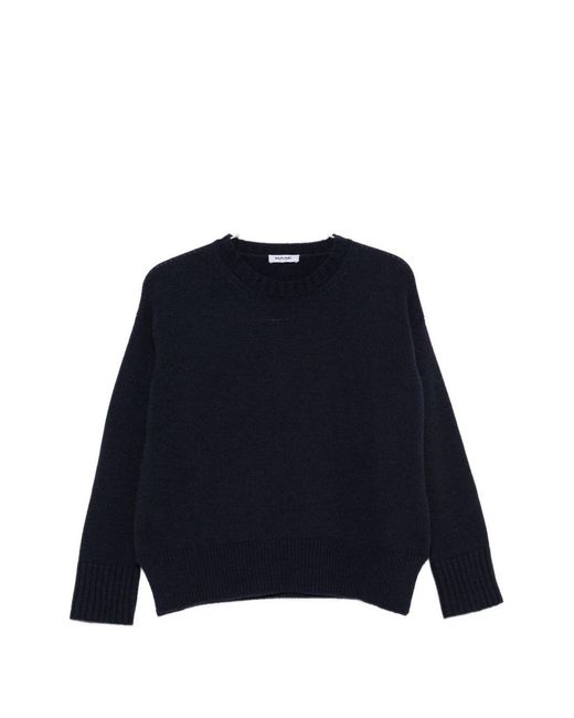 Base London Blue Wool And Cashmere Crewneck Sweater