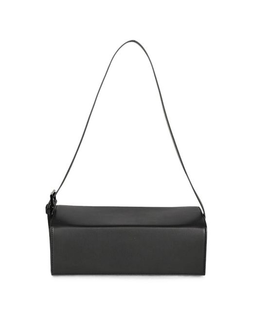 MIZUIRO Black Leather Shoulder Bag