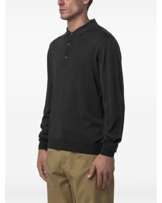 K-Way Black Rey Merino Wool Blend Sweater for men